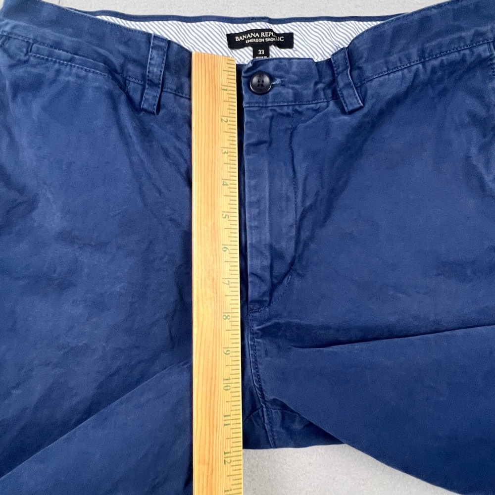 Banana Republic Emerson Shorts Mens 33 Blue Chino Cotton Casual Prep Summer - Picture 5 of 14